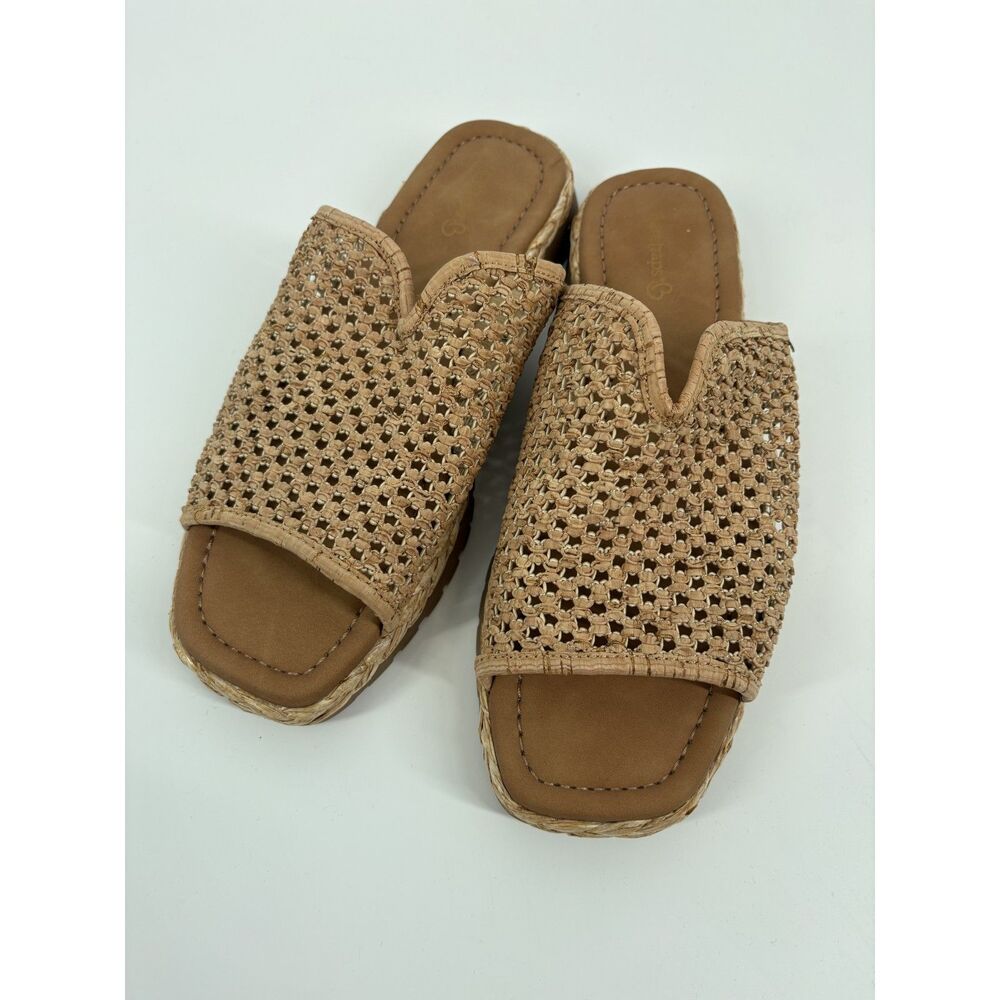Woven Slide Sandals | Natural Raffia Espadrille Flat Slides